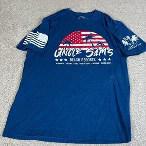 1122 Limited Edition Grunt Style Uncle Sam's Beach Resorts T-Shirt Mens XL Blue